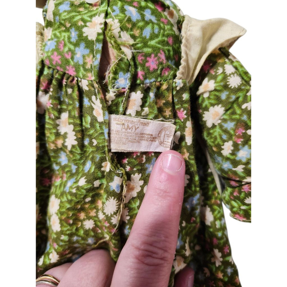 Vintage 16' 1970s Knickerbocker Friends of Holly Hobbie "Amy" fabric Rag Doll - Picture 6 of 10